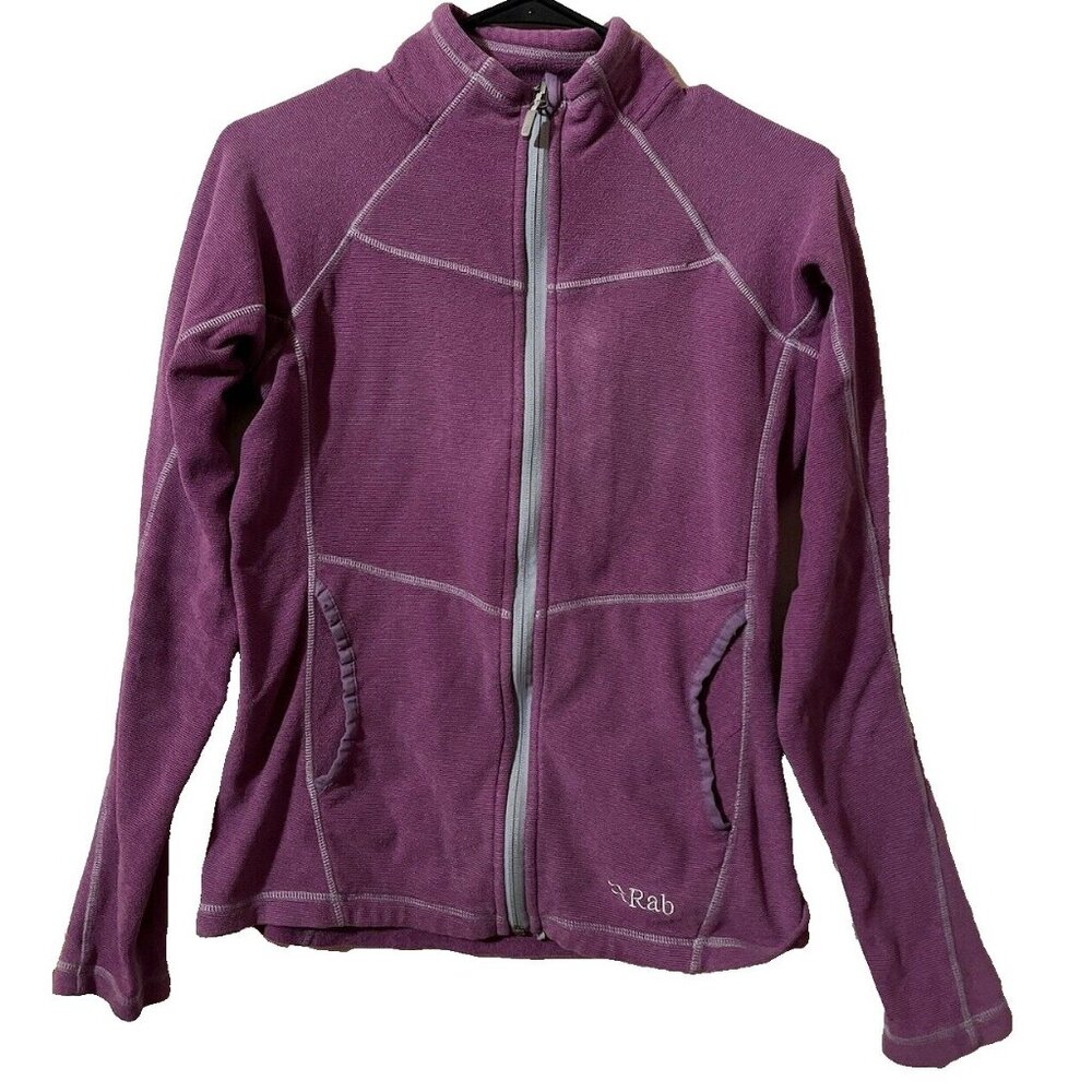 Rab Women's Small Long Sleeve Full Zip Polartec Fleece Light Purple